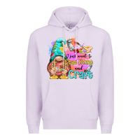Lilac i just want stay home and craft Premium Hoodie - NancyCooperArtShop
