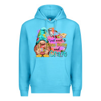 Ocean Blue i just want stay home and craft Premium Hoodie - NancyCooperArtShop