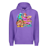 Purple i just want stay home and craft Premium Hoodie - NancyCooperArtShop