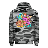 Slate Camo i just want stay home and craft Premium Hoodie - NancyCooperArtShop