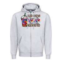Heather Grey coffee because my sarcasm needs to stay png Zipper Hoodie - CowhideDigitalArt