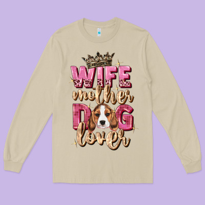 Wife Mother Dog Lover Long Sleeve Tee Designed By Zillion Design Studio