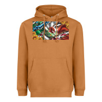 Meerkat usa flag and mexico flag with sunflower and cowhide  license plate Heavyweight Hoodie - Artiststas