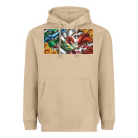 Mushroom usa flag and mexico flag with sunflower and cowhide  license plate Heavyweight Hoodie - Artiststas