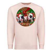 Pale Pink Christmas heifers Christmas Premium Sweatshirt - Jasminsmagicworld