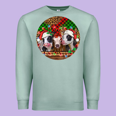 Christmas Heifers Christmas Premium Sweatshirt Designed By Jasminsmagicworld