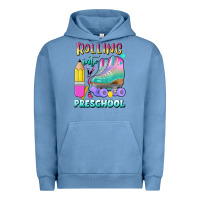 Pigment Pebble Blue rolling into preschool Urban Hoodie - BundleAndBundleShop