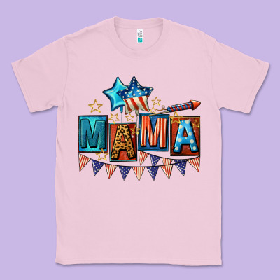 All American Mama 4th Of July Classic Tee Designed By Cowgirlartshop