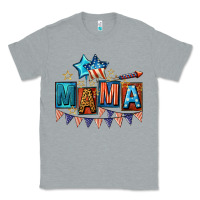 Heather Grey All American Mama 4th of July Classic Tee - CowGirlArtShop