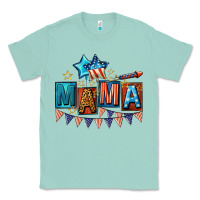 Seafoam All American Mama 4th of July Classic Tee - CowGirlArtShop