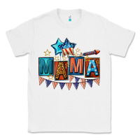 White All American Mama 4th of July Classic Tee - CowGirlArtShop