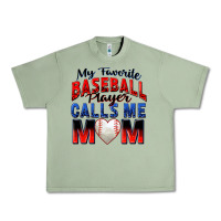 Oil Green my favorite baseball player calls me mom Urban Heavy Tee - Zillion Design Studio