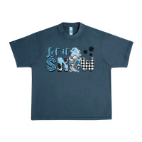 Midnight Navy let it snow gnome Urban Heavy Tee - BarkalooDesign