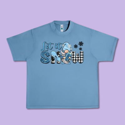 Let It Snow Gnome Urban Heavy Tee Designed By Barkaloodesign