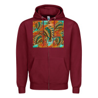 Burgundy indian headdress pattern tumbler Zipper Hoodie - HRA Design Shop