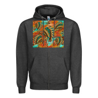 Charcoal Heather indian headdress pattern tumbler Zipper Hoodie - HRA Design Shop