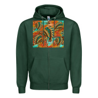 Sports Green indian headdress pattern tumbler Zipper Hoodie - HRA Design Shop
