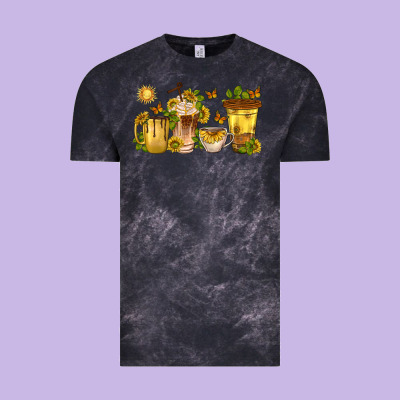 Sunflower Coffee Cups Vintage Tee Designed By Texasbilliewilder