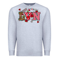 Heather Grey valentines day lvn Premium Sweatshirt - NancyCooperArtShop