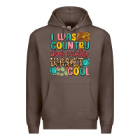Coffee i was country when country wasnt cool Premium Hoodie - MaliasSmallBusiness