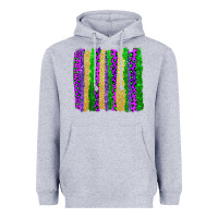 Heather Grey mardi gras brushstrokes Heavyweight Hoodie - AdoDesignShop