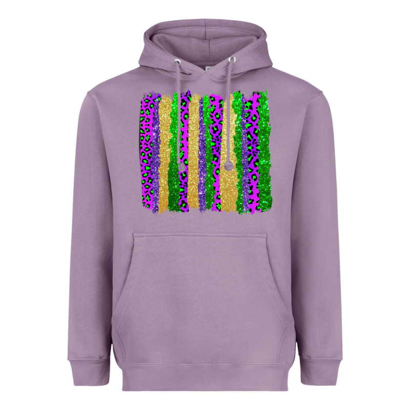 Mardi Gras Brushstrokes Heavyweight Hoodie by AdoDesignShop | Teevron