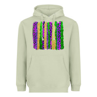 Matcha mardi gras brushstrokes Heavyweight Hoodie - AdoDesignShop