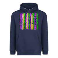 Navy mardi gras brushstrokes Heavyweight Hoodie - AdoDesignShop