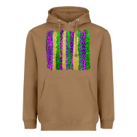 Toasted Coconut mardi gras brushstrokes Heavyweight Hoodie - AdoDesignShop
