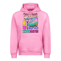 Fuchsia Pink rolling into kindergarten Urban Hoodie - BundleAndBundleShop
