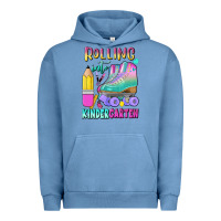 Pigment Pebble Blue rolling into kindergarten Urban Hoodie - BundleAndBundleShop