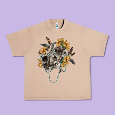 Urban Heavy Tee Boho wolf skull
