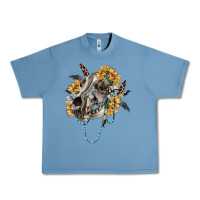 Pebble Blue Boho wolf skull Urban Heavy Tee - RanaPortraitStore