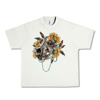Pistachio Boho wolf skull Urban Heavy Tee - RanaPortraitStore