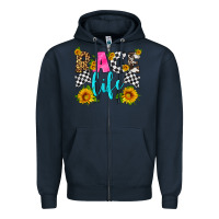 Navy race life Zipper Hoodie - HRA Design Shop