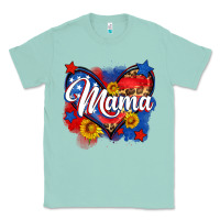 Seafoam American mama heart Classic Tee - Neo Western