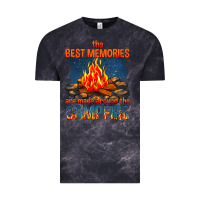 Cloud Black the best memories are made around the campfire Vintage Tee - texasbilliewilder
