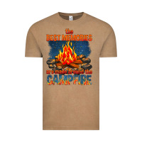 Vintage Coffee the best memories are made around the campfire Vintage Tee - texasbilliewilder