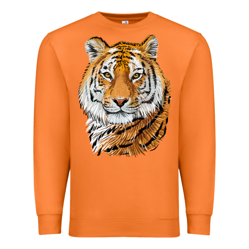 Tiger Head Premium Sweatshirt by LillyAllenDesigns | Teevron