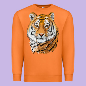 Tiger Head Premium Sweatshirt Designed By Lillyallendesigns