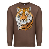 Chestnut Tiger Head Premium Sweatshirt - LillyAllenDesigns