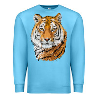 Ocean Blue Tiger Head Premium Sweatshirt - LillyAllenDesigns