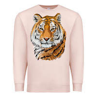 Pale Pink Tiger Head Premium Sweatshirt - LillyAllenDesigns