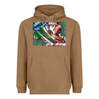 Toasted Coconut usa and mexico flag with leopard cowhide and gemstone background Heavyweight Hoodie - Artiststas