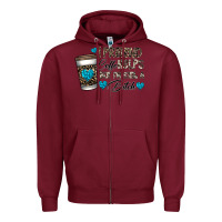 Burgundy coffee Zipper Hoodie - CowhideDigitalArt