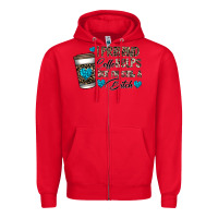 Red coffee Zipper Hoodie - CowhideDigitalArt