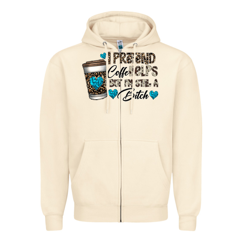 Coffee Zipper Hoodie by CowhideDigitalArt | Teevron