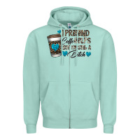 Seafoam coffee Zipper Hoodie - CowhideDigitalArt