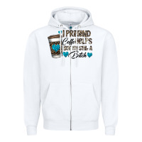 White coffee Zipper Hoodie - CowhideDigitalArt
