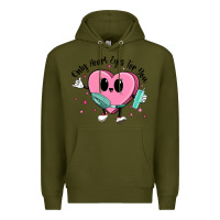Army Green only heart eyes for you Premium Hoodie - MaliasSmallBusiness